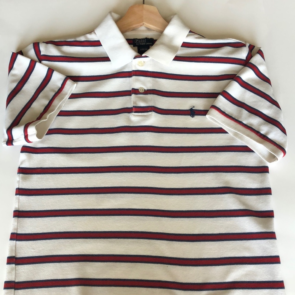 Boys (L) Polo by Ralph Lauren Red White Blue